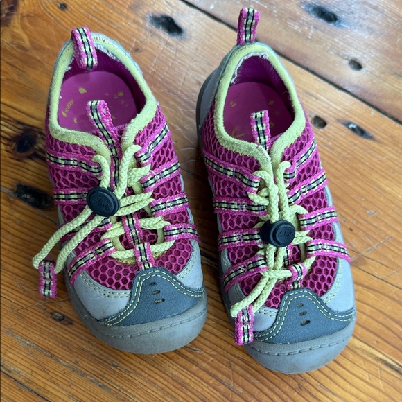 Clarks Other - Clarks Kids' Girl Pink and Gray Sneakers Toddler Size 7.5